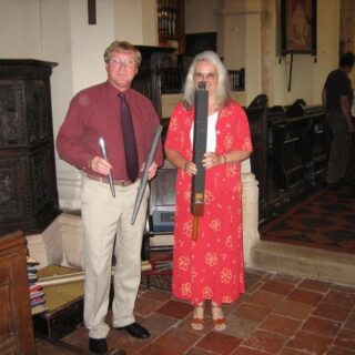 Marilyn and Paul Wright after Paul's talk on the church organ.