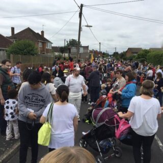 Old Basing Carnival Process 2016 - waiting to start