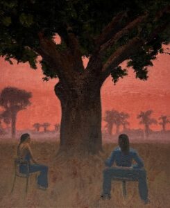 Painting by Ed Saye, exhibited at Sandham Memorial Chape