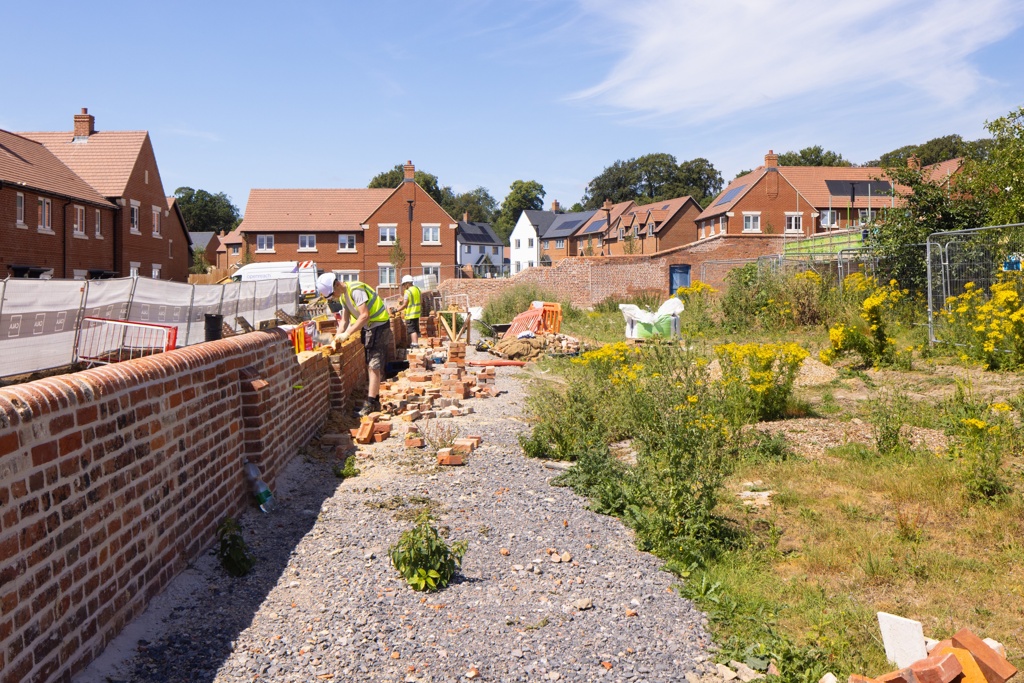 Worting Walled Garden - restoring the wall - Image Creative Partnership Ltd. Worting Walled Garden - restoring the wall - Image Creative Partnership Ltd.